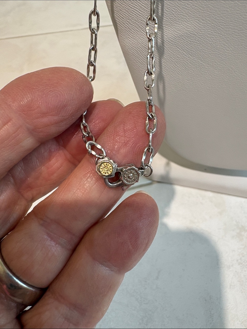 Tacori Sterling Silver 38” Long Station Necklace Turquoise & Blue Topaz Accents - Picture 6 of 10